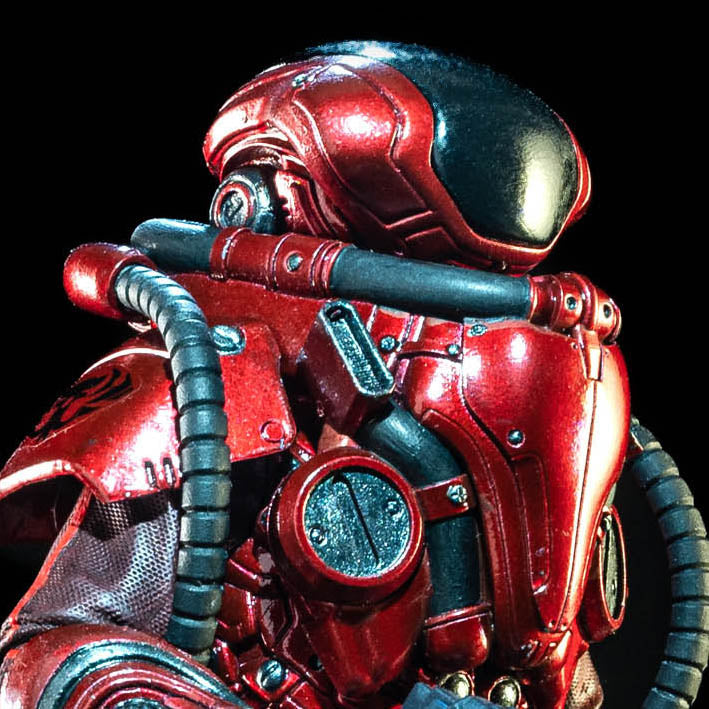 Mythic Legions 1/12 Scale 6-Inch Action Figure - Cosmic Legions Outpost Zaxxius T.U.5.C.C. Pilot with Red Jets | Four Horsemen Studios | Collectible Toy for Display & Action Play | Perfect for Collectors & Sci-Fi Fans