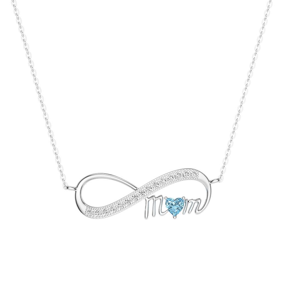 Mom's Heart Shaped Birthstone Necklace - Personalized Gift for Mother's Day, Birthday & Anniversary | Perfect for Everyday Wear & Special Occasions
