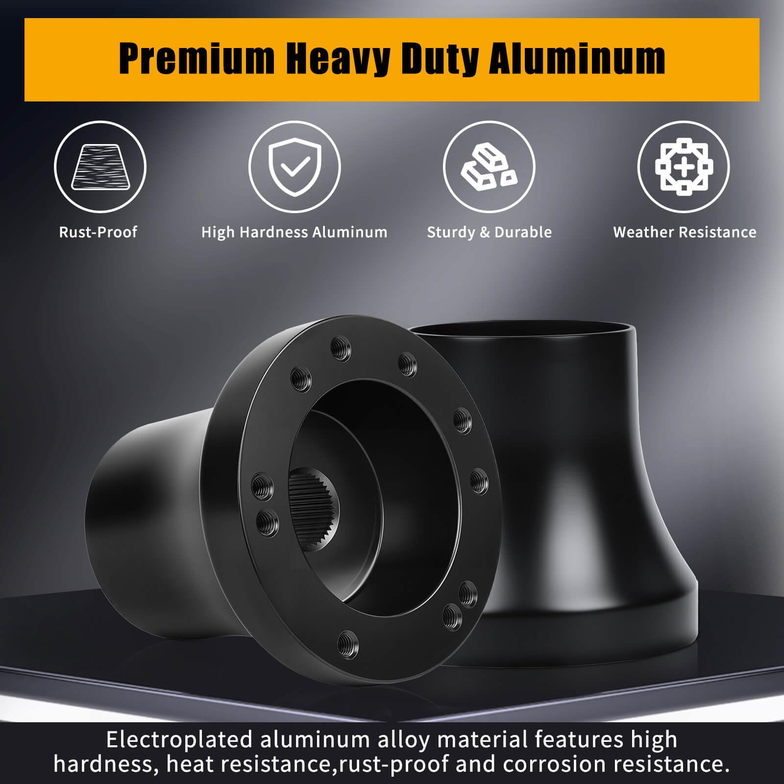 Club Car DS Steering Wheel Adapter Hub - Compatible with Club Car DS Golf Carts 1984+ Models (5-6 Hole Pattern) - Perfect for Golf Cart Steering Wheel Upgrades & Customization