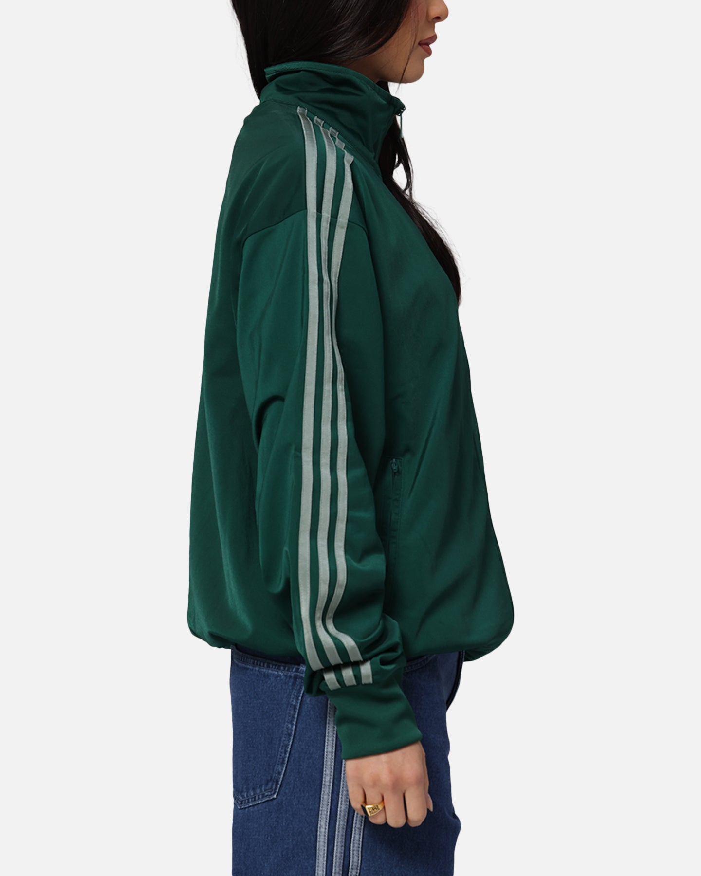 Adidas Firebird Track Jacket for Men & Women - Lightweight Green Windbreaker with Zipper for Running, Gym & Outdoor Sports