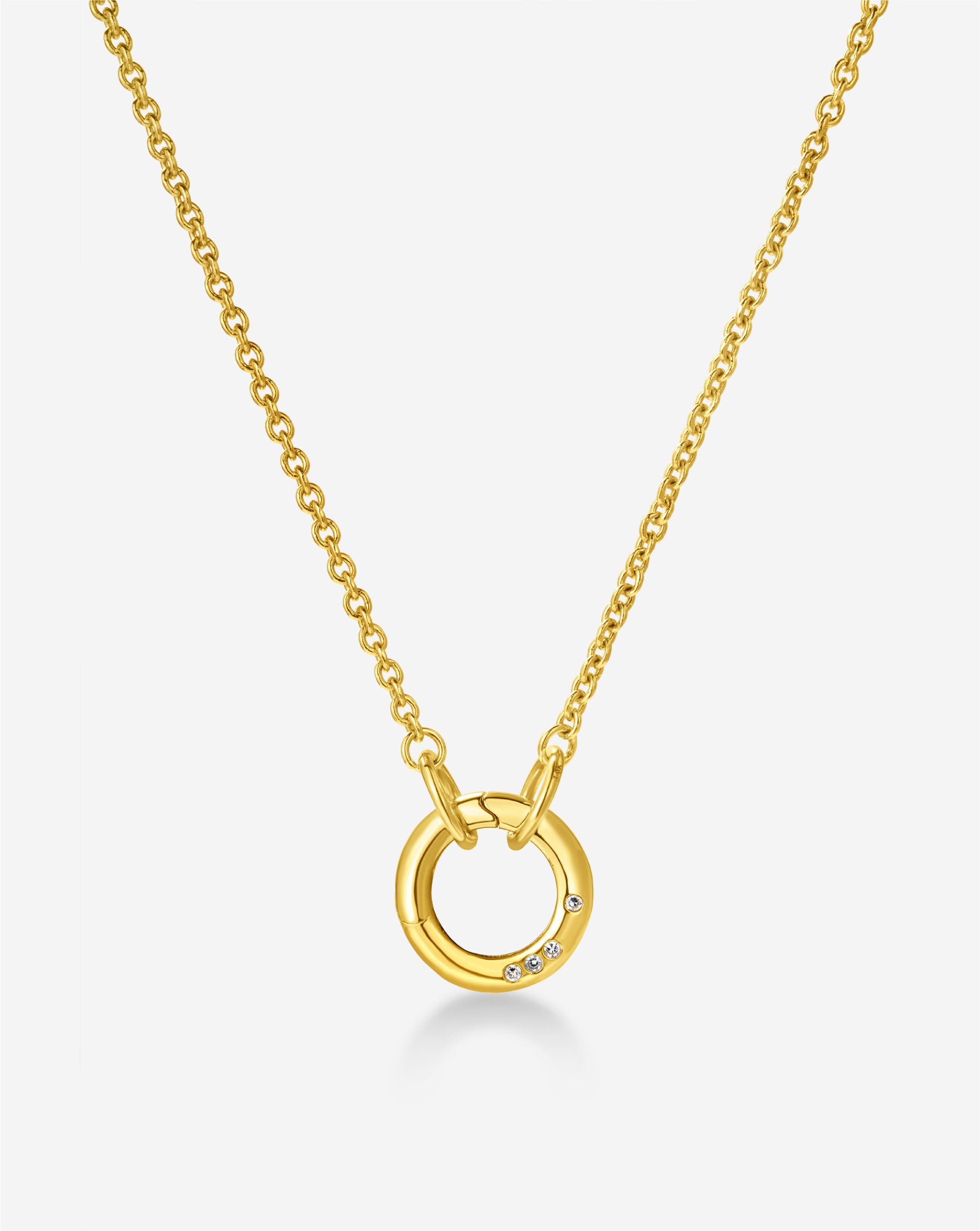 Clique Cable Chain Necklace for Women - 18K Gold Plated Stainless Steel Chunky Link Necklace - Trendy Layering Jewelry for Daily Wear, Party & Gift Giving