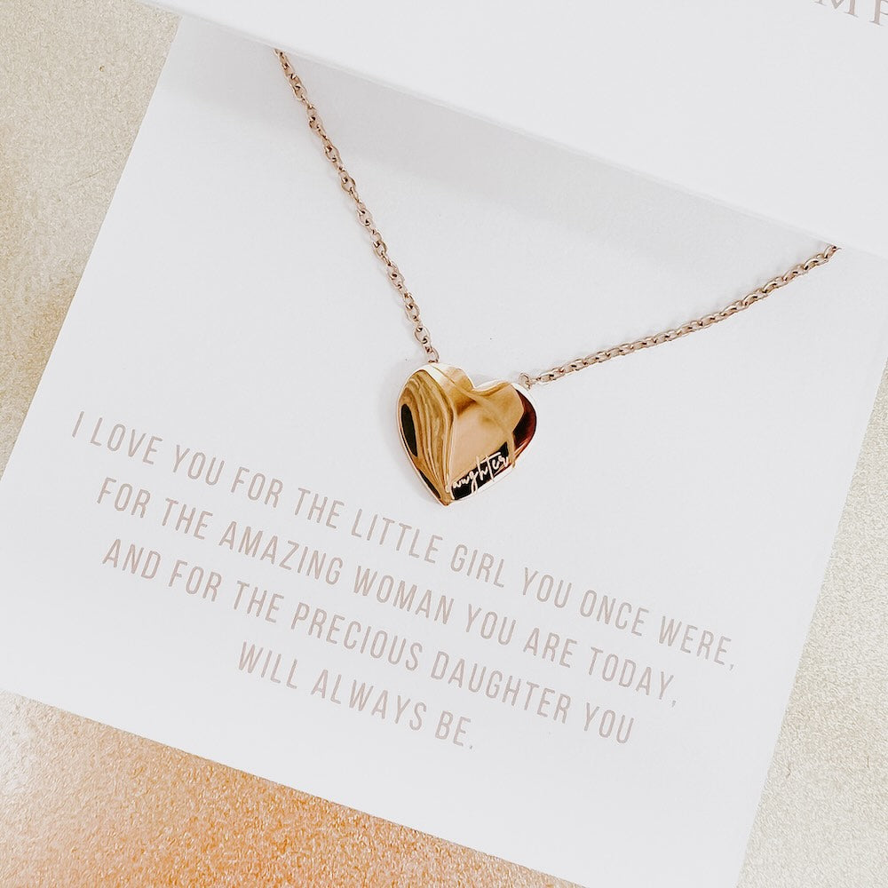 Sweet Heart Pendant Necklace for Women - 18K Gold Plated Stainless Steel, Waterproof & Tarnish-Free - Perfect for Valentine's Day, Anniversary & Romantic Gifts