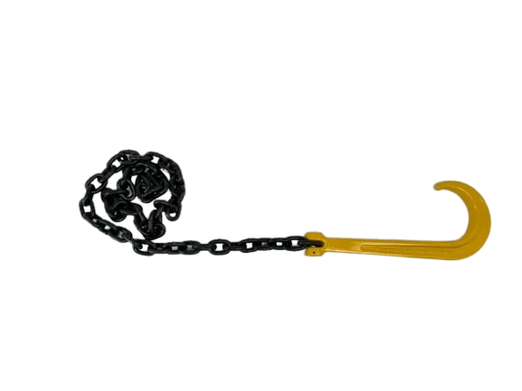 15 G80 Tow J Hook with 3/8in x 5ft G100 Chain - Heavy Duty Towing Accessory for Trailers, Trucks & Off-Road Recovery