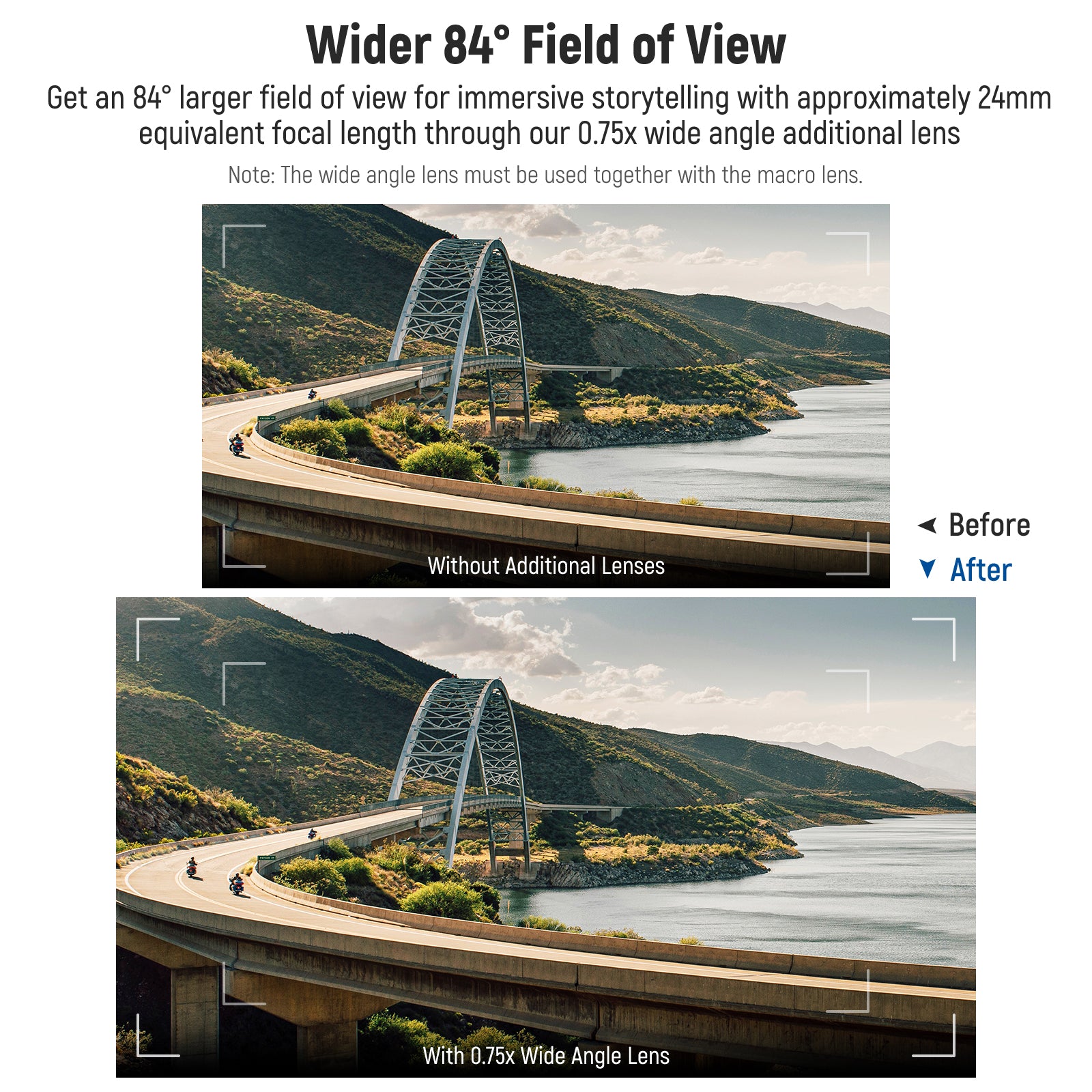 NEEWER LS 47 49mm 0.75x Wide Angle & 1.4x Macro Lens for Fujifilm X100 Series Cameras - Perfect for Landscape Photography and Close-Up Shots