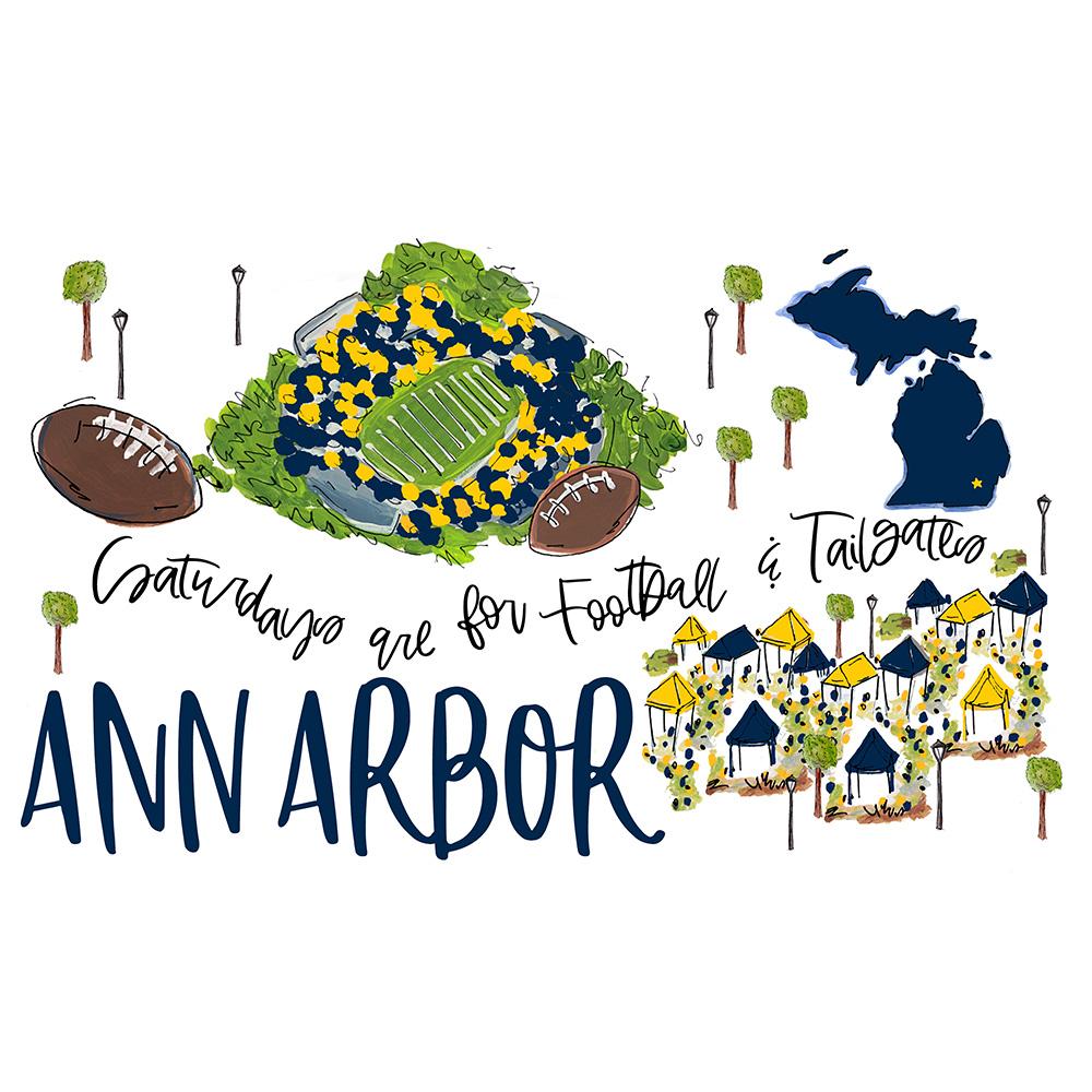 40oz Saturdays in Ann Arbor Mega Mug - Large Insulated Tumbler for Coffee, Tea & Cold Drinks - Perfect for Home, Office & Travel