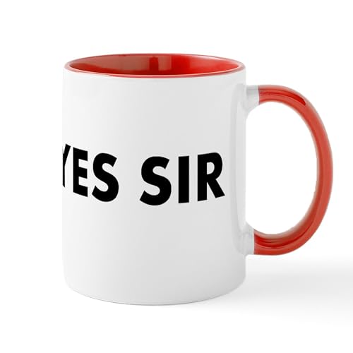 White/Red Inside - Yes Sir Hat Design Mug