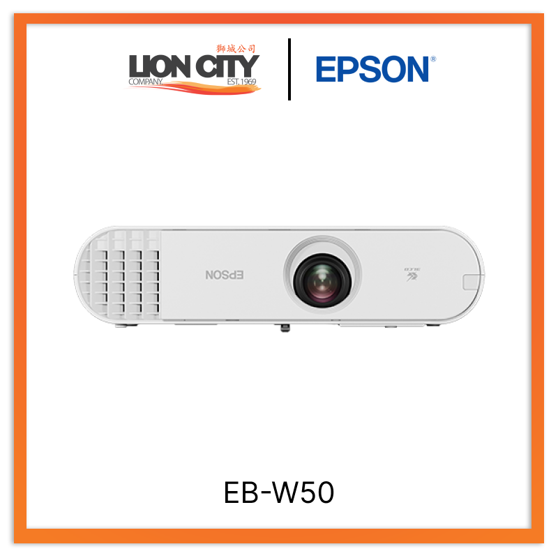 Epson EB-W50 WXGA 3LCD Projector - 4000 Lumens, 16:10 Aspect Ratio, HDMI & USB Ports for Home Theater, Office Presentations, and Classroom Teaching
