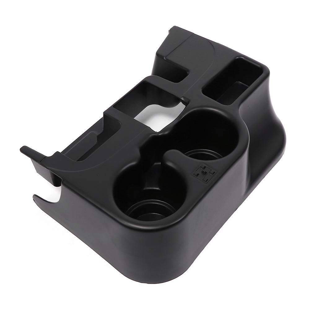 Black Center Console Tray Storage Box with Cup Holder - Fits Dodge Ram 1500 2500 3500 (2003-2012 Models) - Perfect for Organizing Car Accessories, Snacks & Drinks on Road Trips