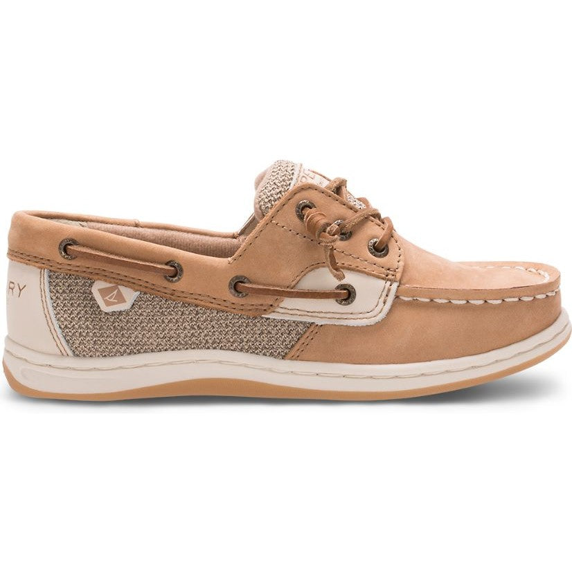 Sperry Kids' Linen & Oat Boat Shoes - Comfortable & Stylish Children's Boat Shoes for Boys & Girls | Perfect for School, Play & Summer Outings