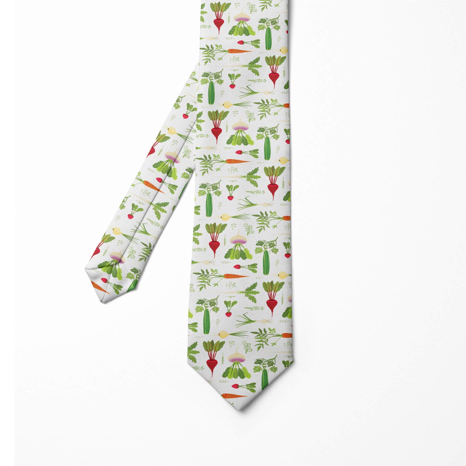 Ambesonne Multicolor Veggie Love Eating Greens Necktie - 3.7