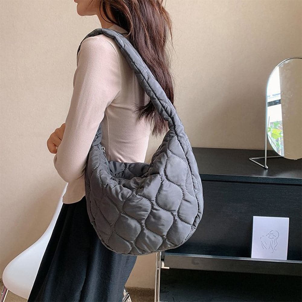 AG Collective Women's Lattice Pattern Shoulder Bag - Versatile Crossbody Purse for Work, Travel & Everyday Use