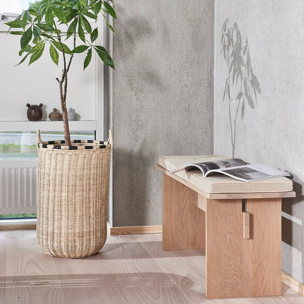 OYOY Kotai Bench in Natural Wood - Modern Scandinavian Style Bench for Living Room, Bedroom, or Entryway - Durable Wooden Seating Furniture for Home Decor
