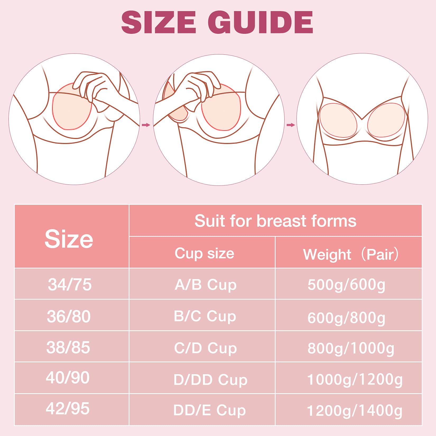 IVITA Post-Surgery Mastectomy Bra with Silicone Breast Forms - Comfortable Pocket Bra for Prosthesis & Crossdressers - Ideal for Transgender Women & Breast Cancer Recovery