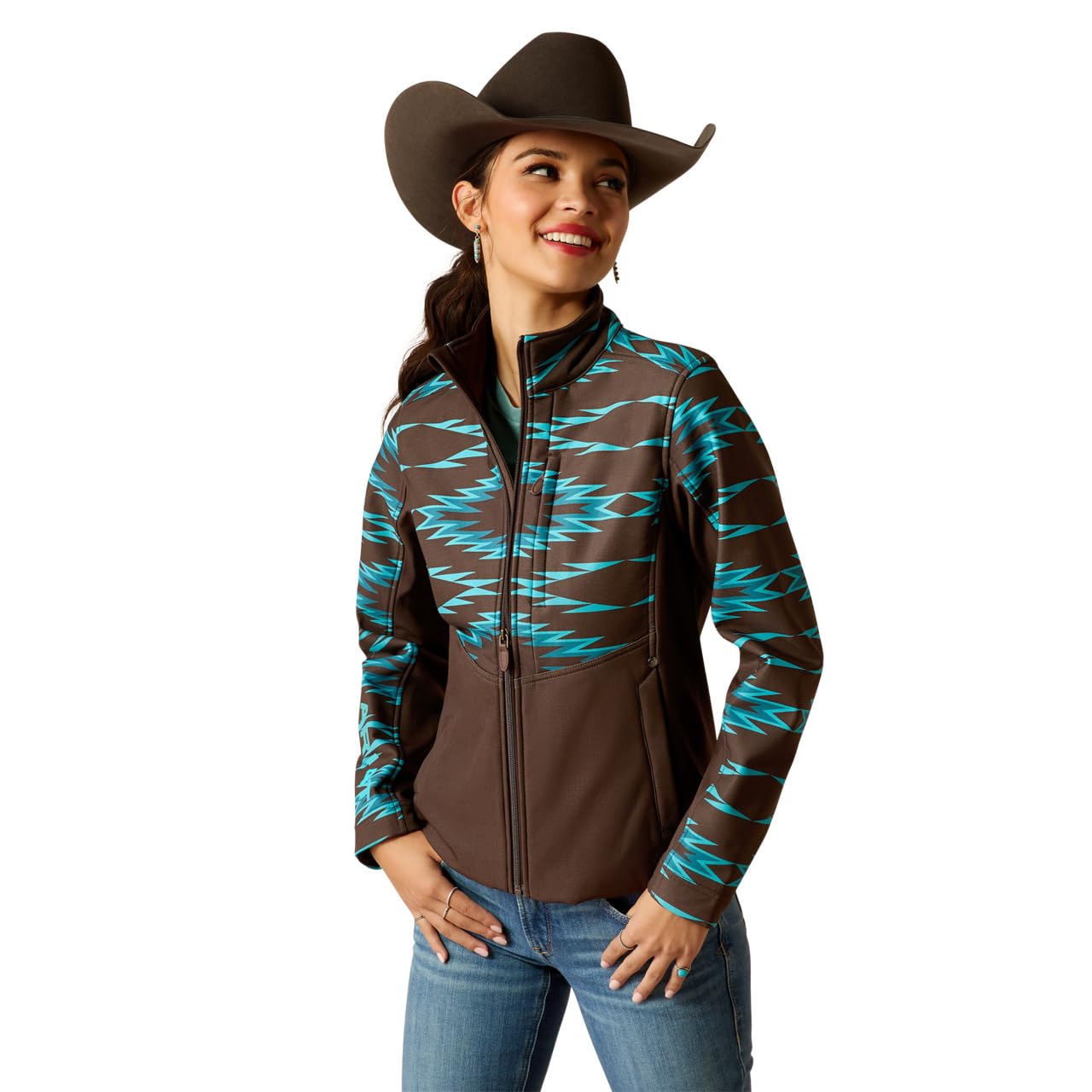 ARIAT Women's Aurora Softshell Jacket - Windproof & Water-Resistant Winter Coat for Outdoor Activities, Hiking & Casual Wear