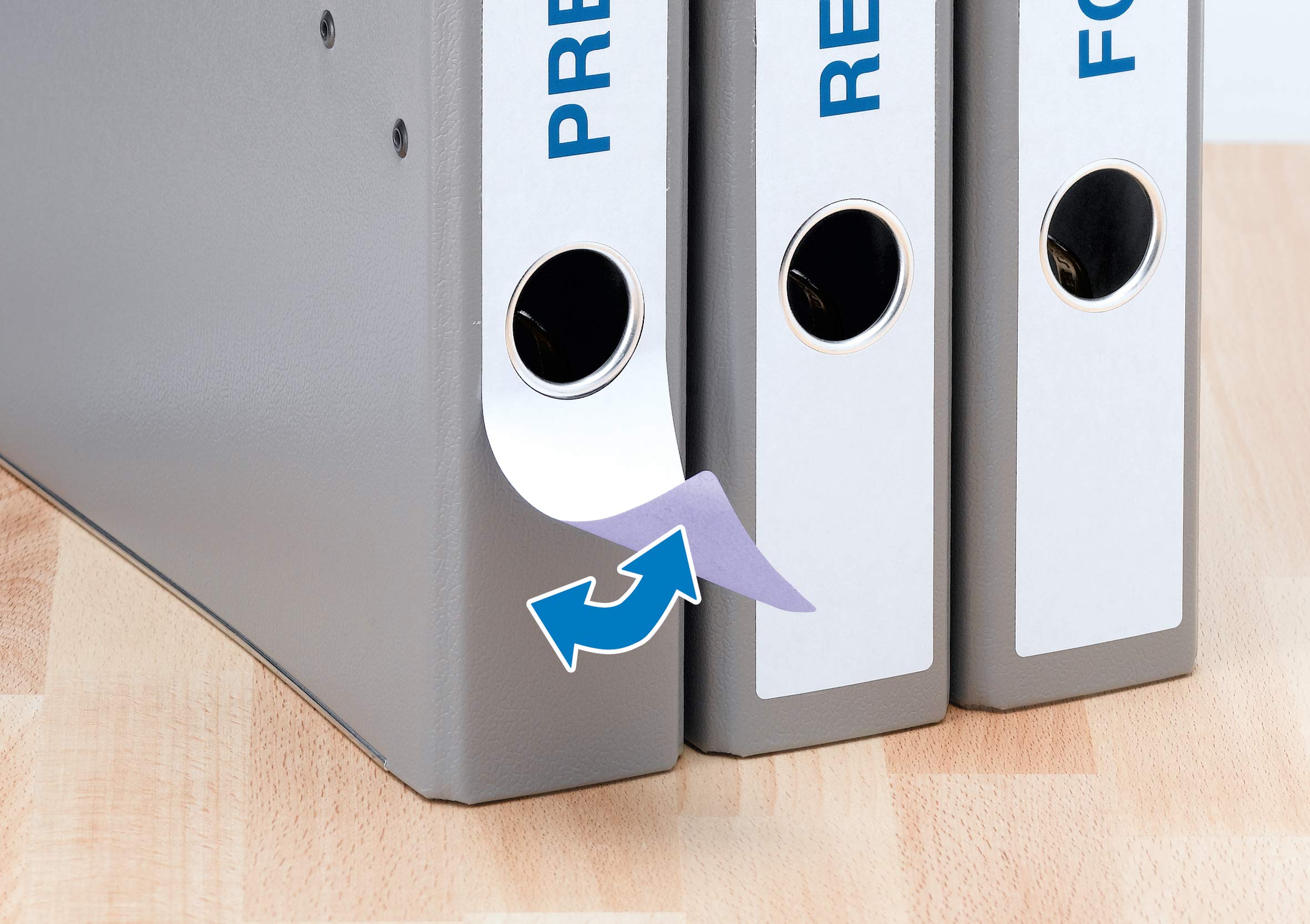 HERMA 10175 Removable Self-Adhesive Spine Labels - 5 Labels per A4 Sheet, 25 Sheets (125 Total), 38 x 297 mm - Blank Lever Arch File Stickers for Laser & Inkjet Printers - Perfect for Office Organization, File Folders & Document Management - White