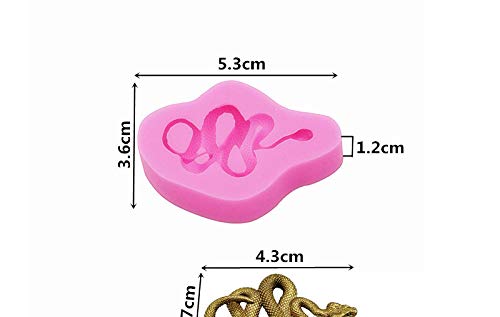 2-Pack 3D Snake Silicone Mold - Premium Non-Stick Baking Pan for Chocolate, Gummy Candy, Ice Cream & Desserts | Reptile-Themed Cake Topper & DIY Candy Making Supplies | Perfect for Halloween, Birthday Parties & Home Baking
