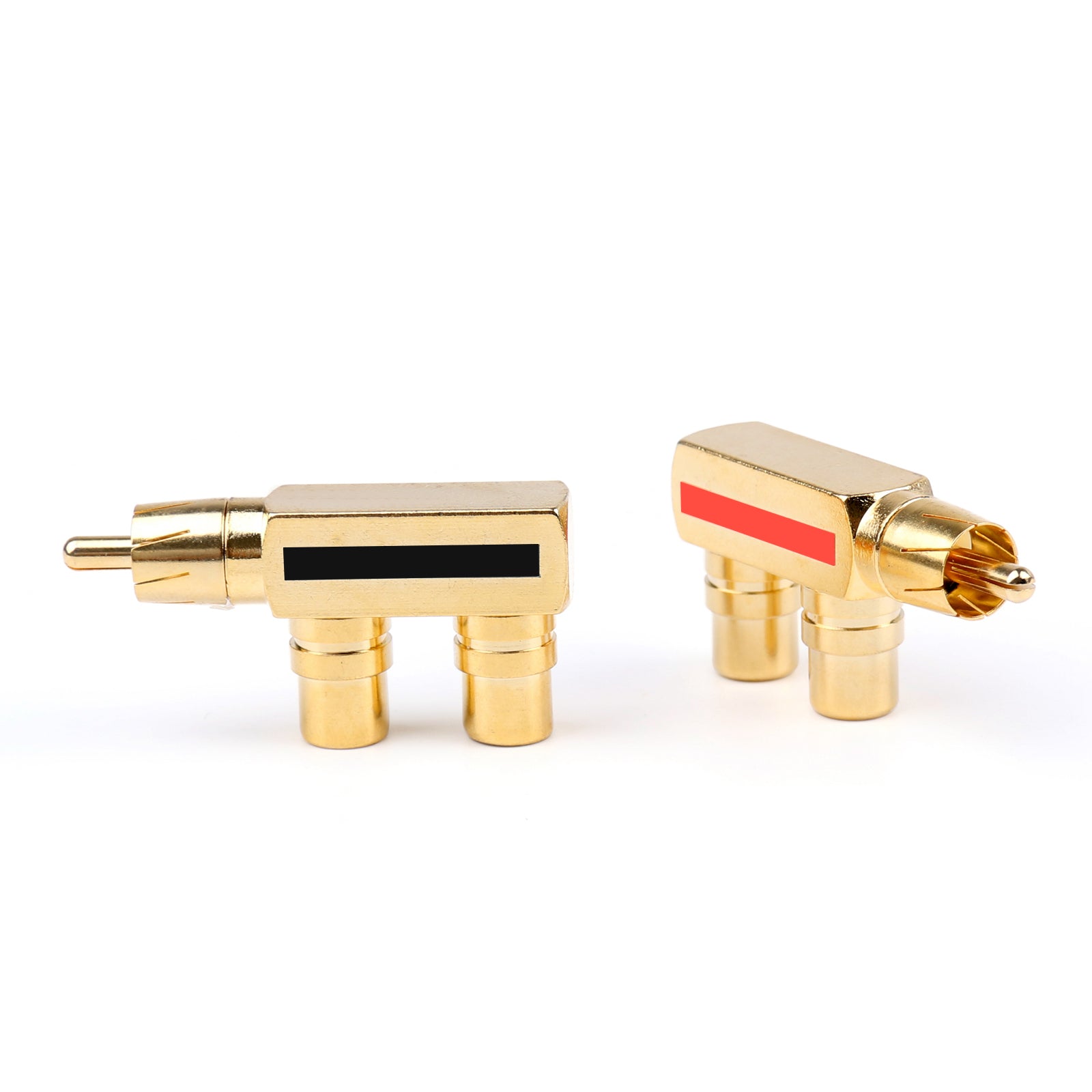 10 Pcs Gold Plated RCA Audio Splitter Adapter - 1 Male to 2 Female Connector for Home Theater, Car Stereo & DJ Equipment - High Quality AV Y-Cable for Enhanced Sound Distribution