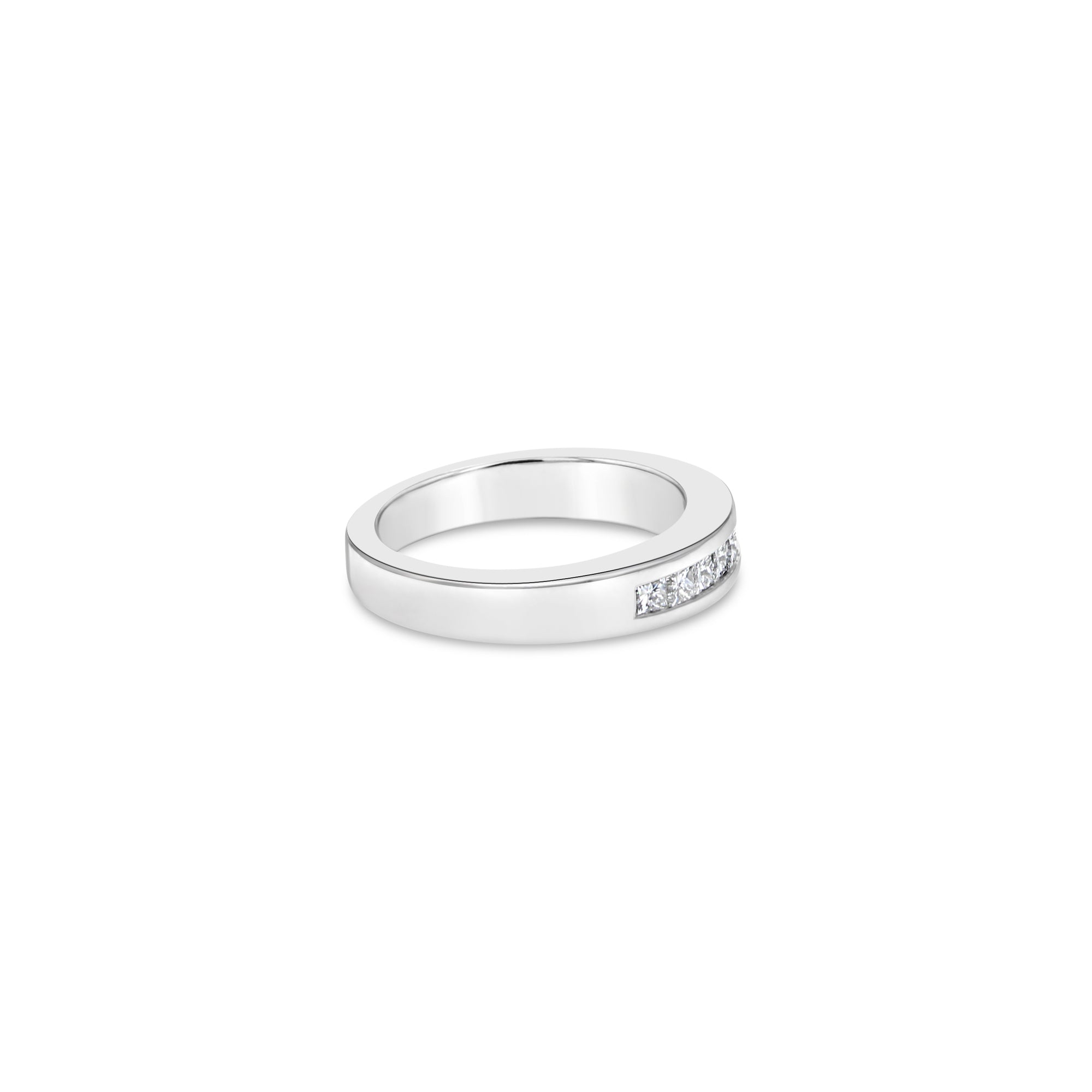 0.60cttw Princess Cut Diamond Wedding Band in 14k White Gold - Elegant Bridal Ring for Engagement, Anniversary & Special Occasions