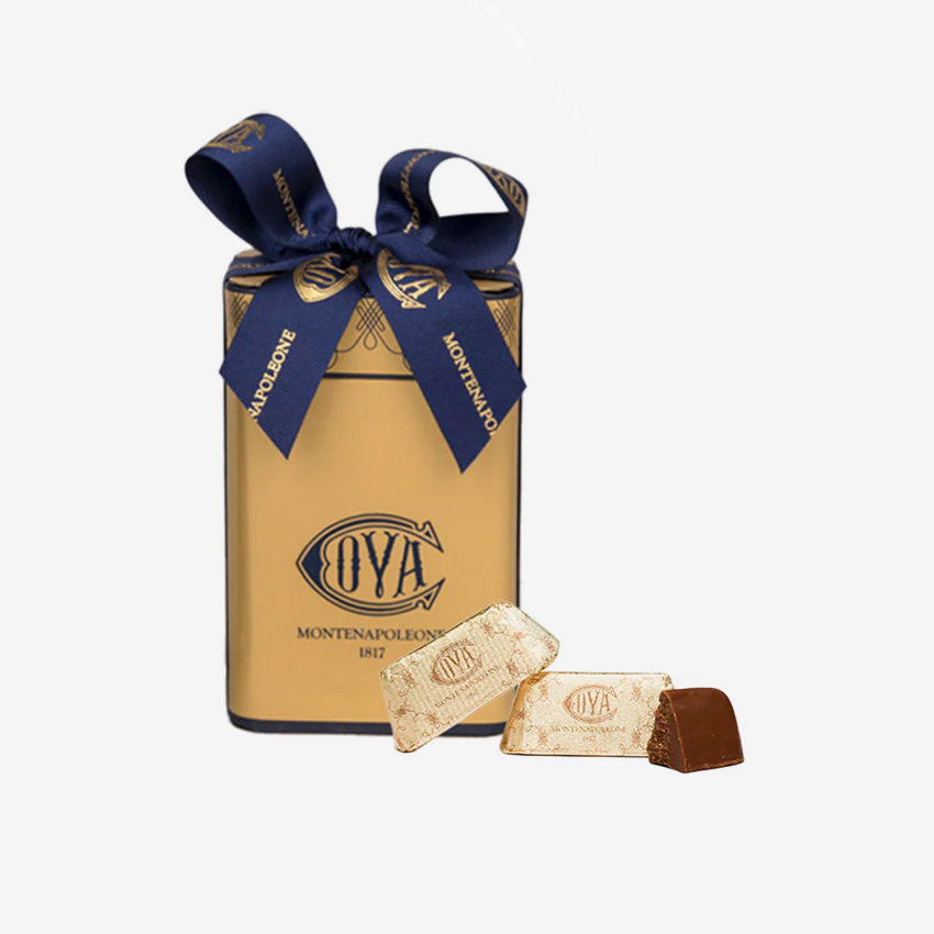 Premium Cova Gianduiotti Gold Box - Deluxe Chocolate Gift Box for Holidays, Parties & Corporate Gifting