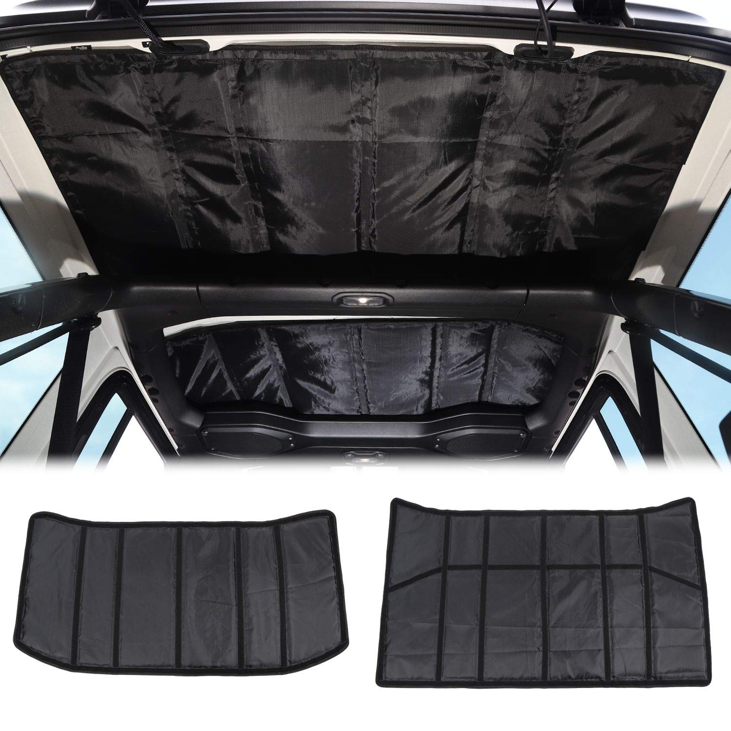 Premium Headliner Roof Heat Insulation for Jeep Wrangler JL & JLU (2018-2024) | Hardtop Ceiling Liner & Heat Shield Pad | 4-Door Accessories for Summer Sun Protection & Winter Warmth