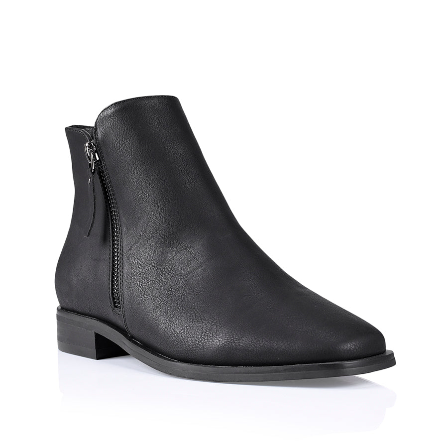 Hawk Women's Black Softee Ankle Boots - Comfortable & Stylish for Casual Wear, Office, and Outdoor Activities