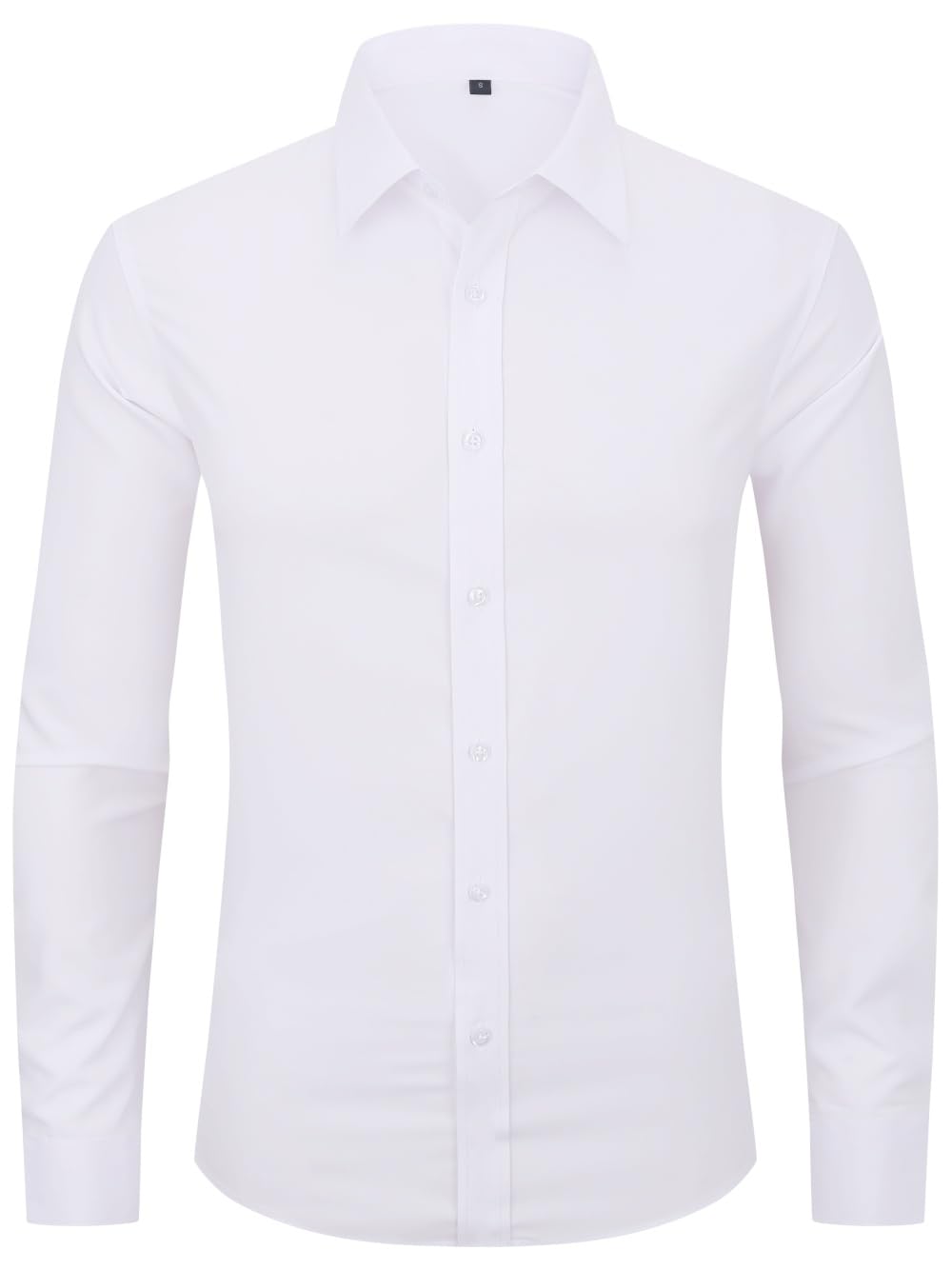 Premium Men's Slim Fit Long Sleeve Dress Shirts - Stretch Button Down Business Formal Shirts for Office, Interview & Special Occasions