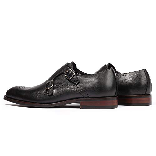 Premium Men's Business Leather Dress Shoes - Formal Wedding Banquet Oxford Slip-On Shoes for Work & Walking - Black Size 40/UK 7/US 7.5 - Perfect for Office, Ceremonies & Special Occasions
