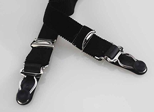 TVRtyle Women's Vintage Black Garter Belt with 4 Metal Clips - Sexy Stocking Holder for Lingerie, Burlesque & Retro Fashion Outfits