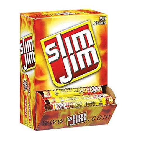 Slim Jim Original Smoked Snack Sticks - 120 Count (Pack of 3) | .28-Ounce Beef Jerky Snacks for On-the-Go, Road Trips & Office Breaks