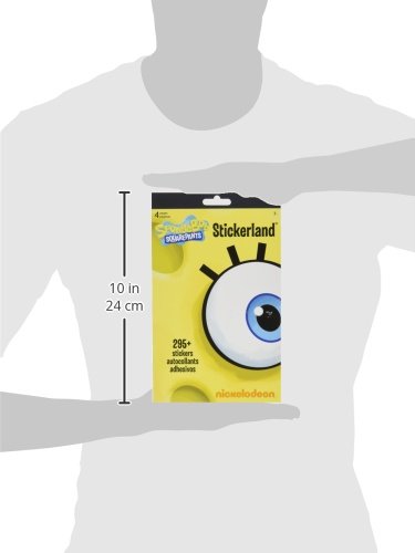 Spongebob Squarepants Stickers by Sandylion - Fun Cartoon Character Decals for Kids, Scrapbooking, Laptop & Water Bottle Decor - Bulk Sticker Pack for DIY Crafts & Party Favors