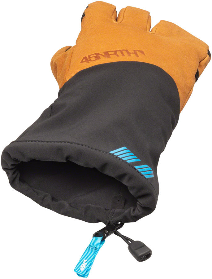 45NRTH 2023 Sturmfist 4 LTR Leather Gloves - Tan/Black Lobster Style, Medium - Winter Cycling & Snowmobile Gloves for Extreme Cold Weather Protection