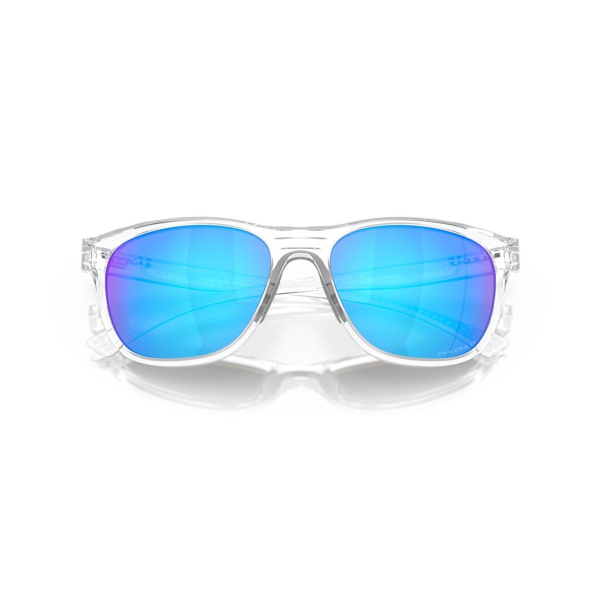 Oakley Leadline Sunglasses Polished Clear Frame with Prizm Sapphire Polarized Lenses - Model 0OO9473 947308 - Perfect for Outdoor Sports & Driving
