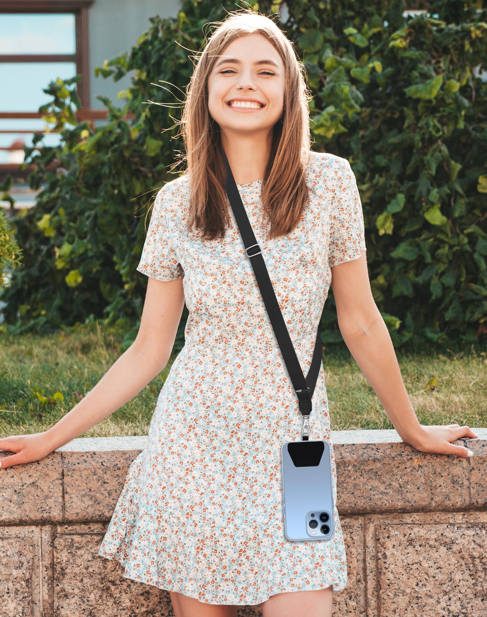 Premium Adjustable Phone Lanyard with 4X Durable Pads - Comfortable Nylon Crossbody Neck Strap for iPhone, Samsung & Most Smartphones - Perfect for Travel, Work, Gym & Outdoor Activities