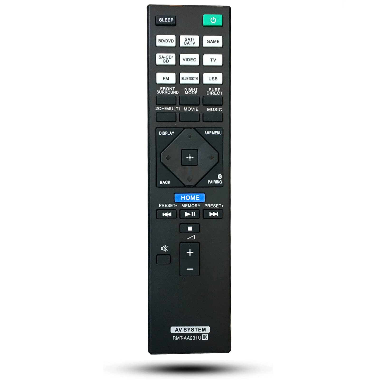 Universal Replacement Remote Control Compatible with Sony STR-DN1070 RMT-AA230U RMT-AA320U STR-DN1080 RMT-AA231U AV Receiver - Perfect for Home Theater & Entertainment Systems