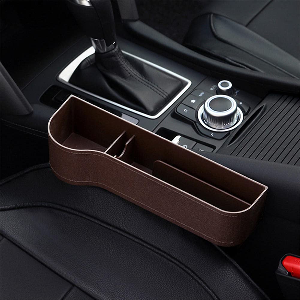 ASHDelk Car Seat Organizer - Gap Filler Storage Box with Slit Pocket for Phone & Wallet | Car Accessories for Organization | Perfect for Road Trips & Daily Commute