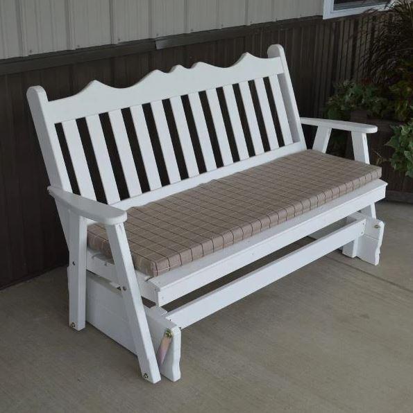 A & L Furniture Yellow Pine Royal English Glider Rocking Chair - Solid Wood Rocker for Nursery, Porch, or Living Room - Perfect for Relaxing & Nursing