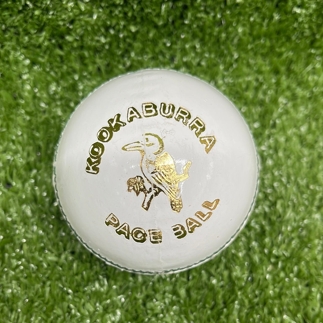 Kookaburra Pace White Leather Cricket Ball - Professional Grade for Matches & Training - Perfect for Cricket Games, Practice, and Sports Enthusiasts