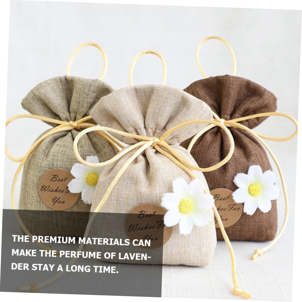 6 Pack Lavender Scented Cheesecloth Drawstring Bags - Aromatherapy Sachets for Closet, Car & Drawer Freshener | Natural Home Fragrance Solution for Wardrobe, Dresser & Small Spaces