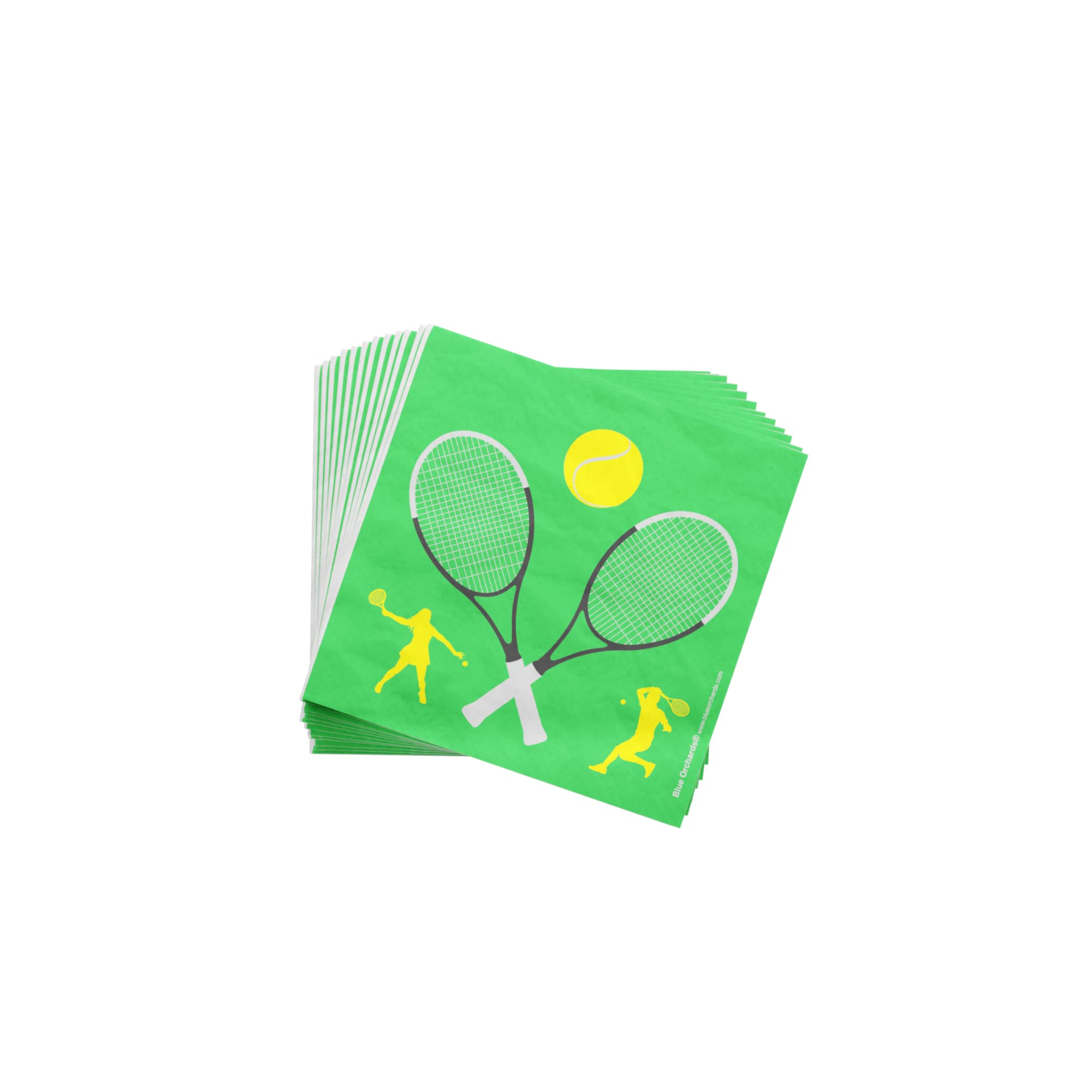 Blue Orchards Tennis Party Supplies Set - 60-Piece Decorations Kit for 16 Guests, Includes Ball Plates & Napkins - Perfect for Sports Themed Birthday Parties, Game Day Decorations & Tennis Tournament Events