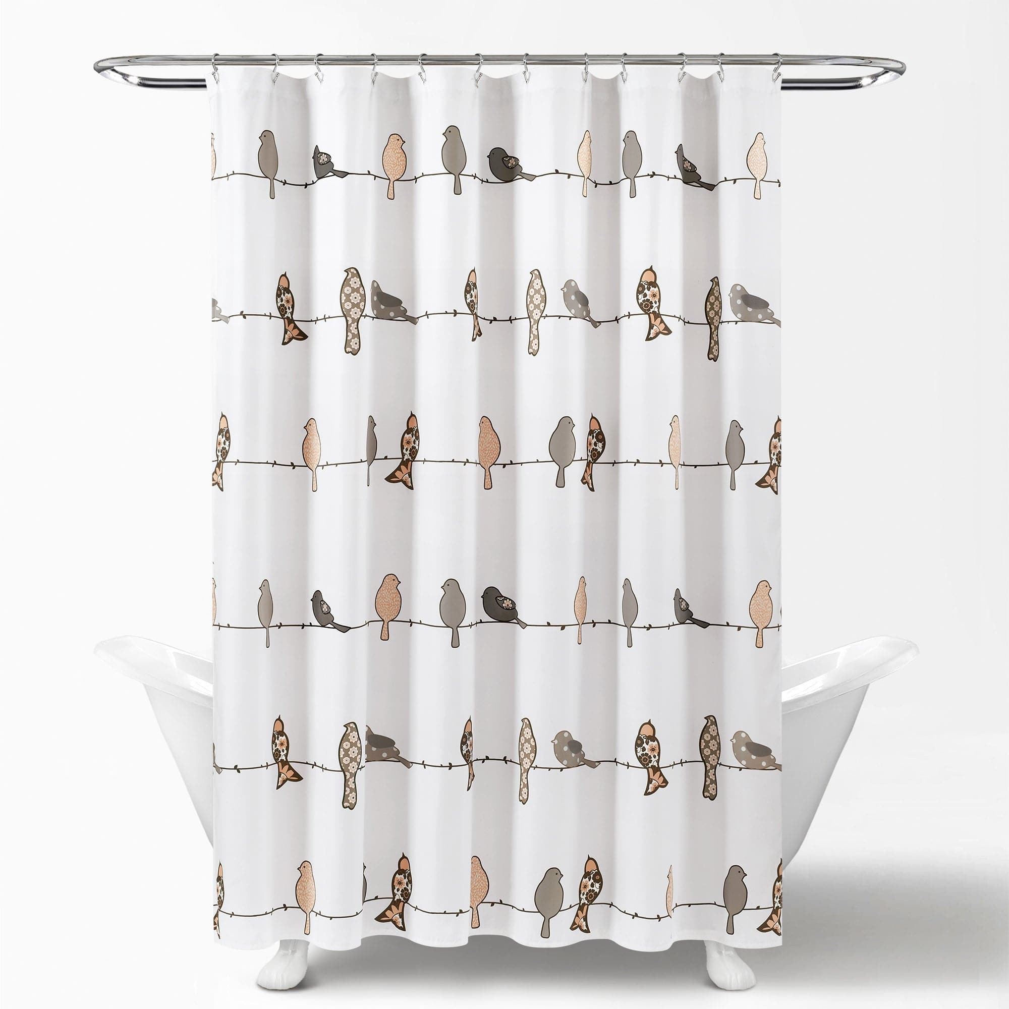 Stylish Rowley Birds Shower Curtain - Waterproof Bathroom Decor with Vibrant Bird Design - Perfect for Modern Bathrooms, Guest Baths & Spa Retreats
