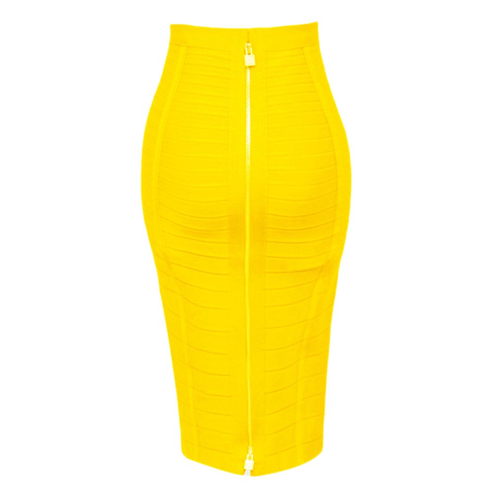 Women's High Waist Stretchy Rayon Bandage Pencil Skirt - Slim Fit Bodycon Mini Skirt for Work, Party & Night Out