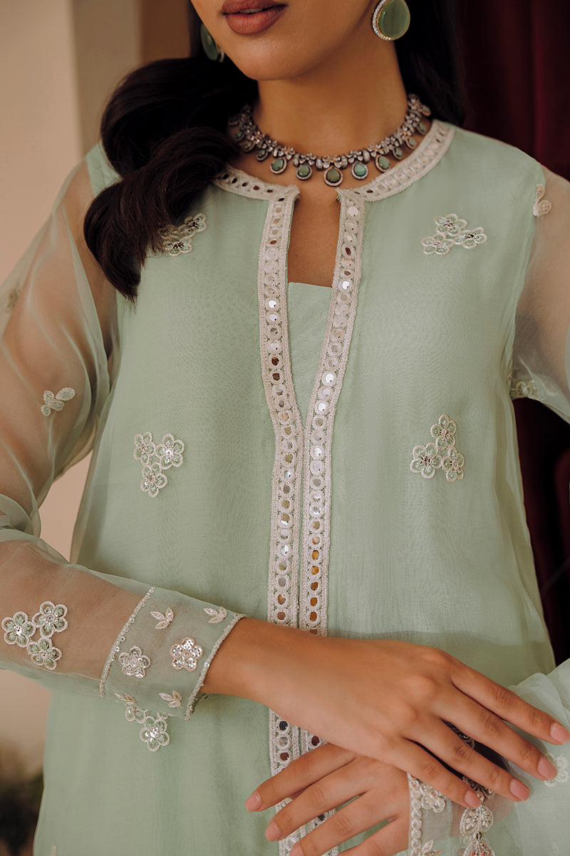 Stylish MINTY GLAZE 2-Piece Outfit (Top & Scarf) - Perfect for Casual Wear, Parties, and Festive Occasions