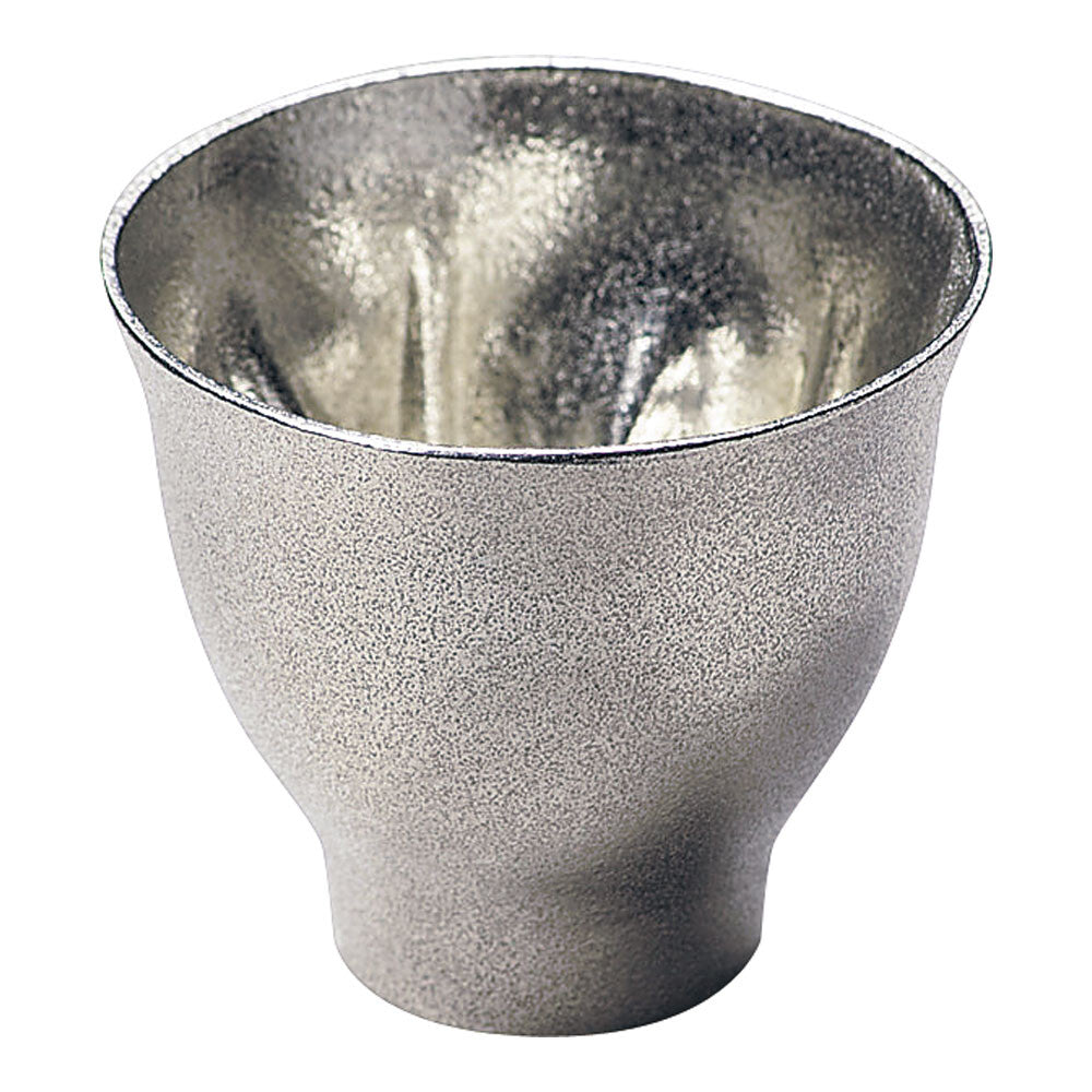 Hiracle Tinware Guinomi Sakura Sake Cup - Handcrafted Japanese Cherry Blossom Sake Cups for Traditional Ceremonies & Modern Dining