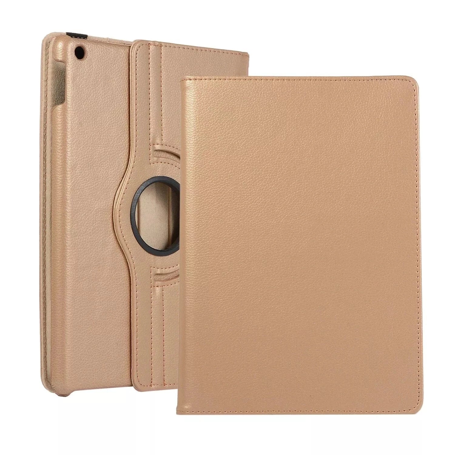 360° Rotating Genuine Leather Smart Case Cover for iPad Pro 12.9 6th Generation (2022) - Gold | Premium Protection with Auto Sleep/Wake | Perfect for Work, Travel & Home Use