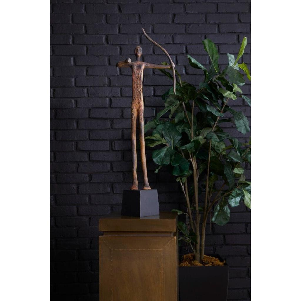 Cyan Design 11672 Maasai Hunter Rustic African Statue - Handcrafted Tribal Decor for Home, Office & Safari-Themed Spaces