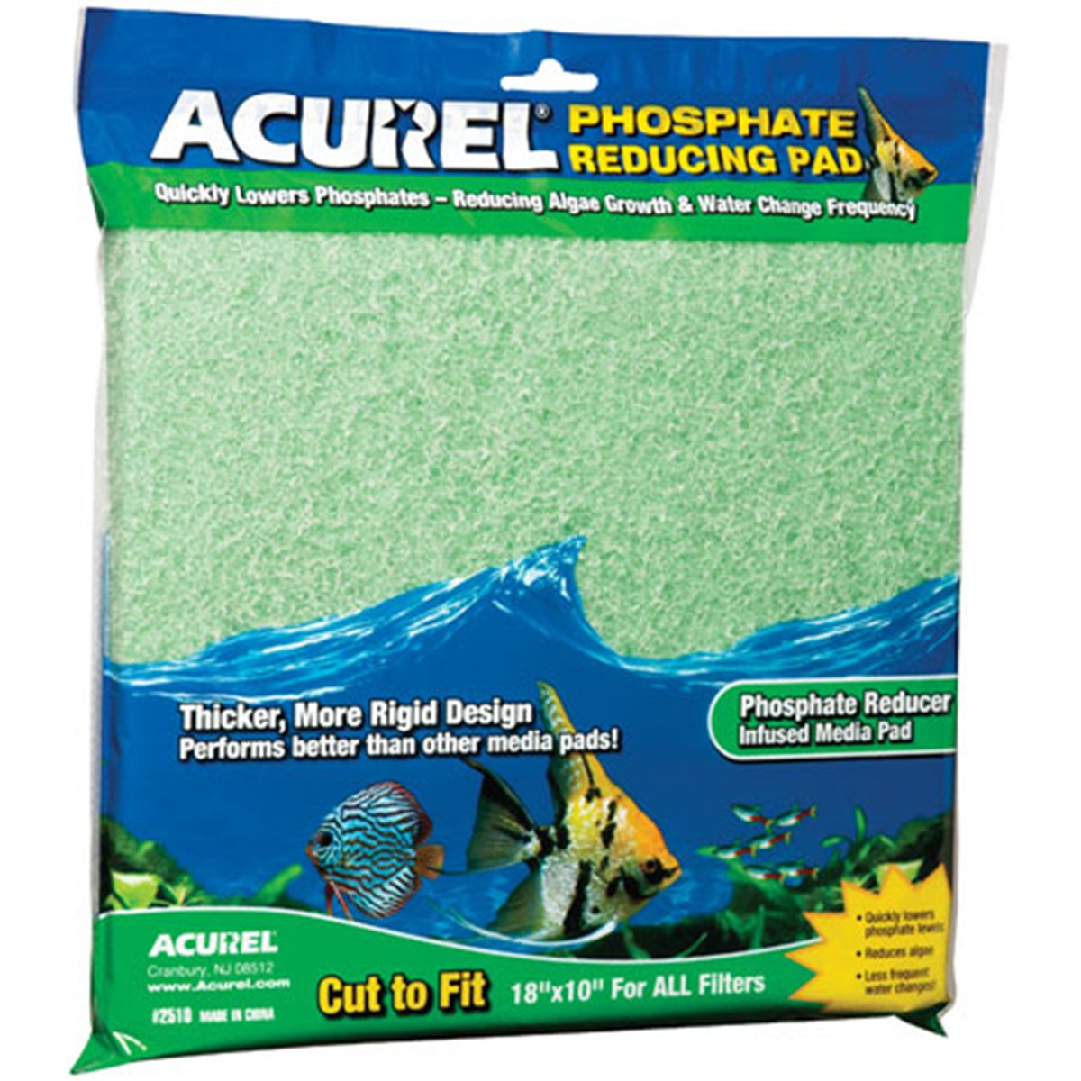 Premium Phosphate Infused Aquarium Filter Media Pads - 4 Pack of 2 | Crystal Clear Water for Freshwater & Saltwater Fish Tanks | Reduces Algae Growth & Maintains Water Quality