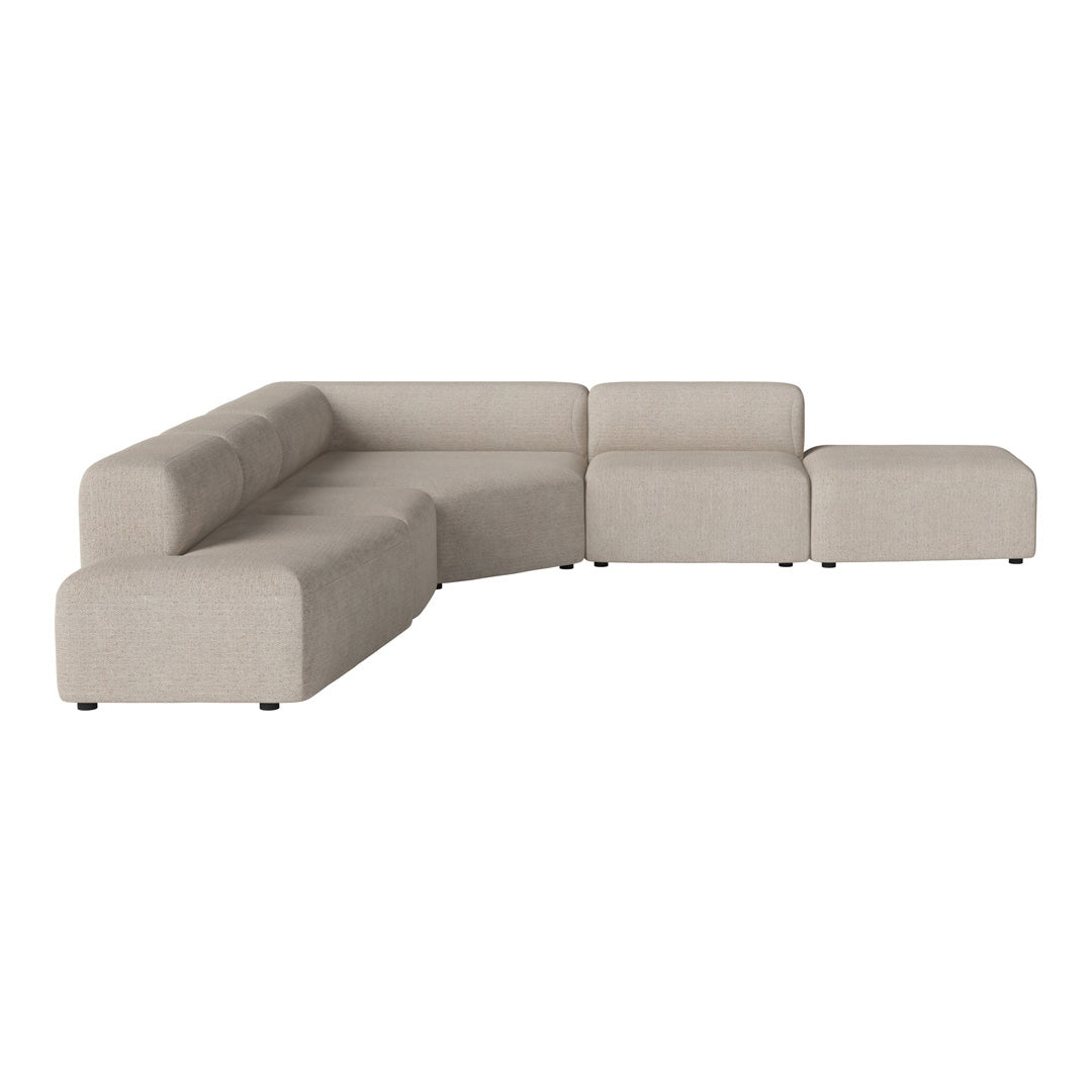 Modern L-Shaped Angle Corner Sofa with Open End & Chaise Lounge - Perfect for Small Spaces, Living Room, Apartment & Home Theater Seating