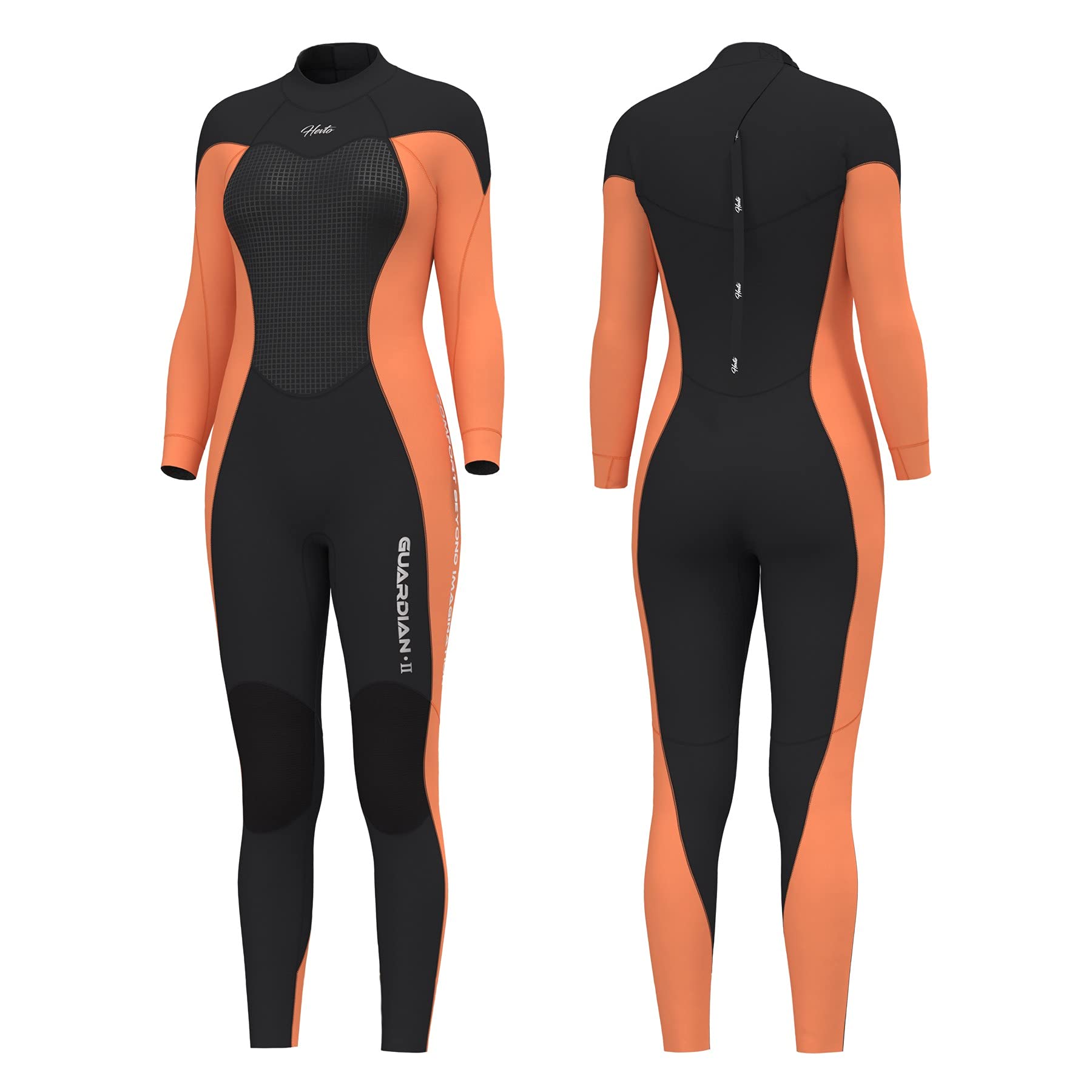 Hevto 3mm Neoprene Wetsuit for Men & Women - Full Body Scuba Diving Suit with Long Sleeves for Surfing, Swimming & Water Sports | Warm & Comfortable for Ocean, Beach & Pool Activities
