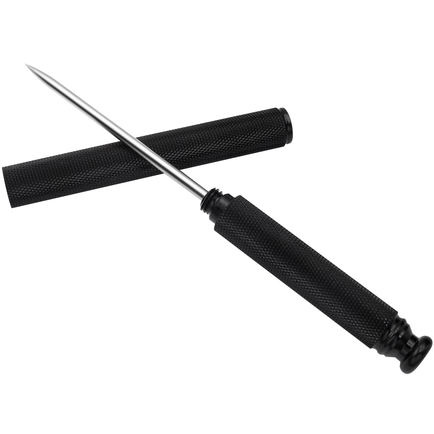 Premium Stainless Steel Ice Pick with Safety Cover - Heavy Duty Bar Tool for Crushing Ice, Chiseling Ice Cubes - Non-Slip Handle (Black) - Perfect for Cocktails, Bartending, and Home Kitchen Use