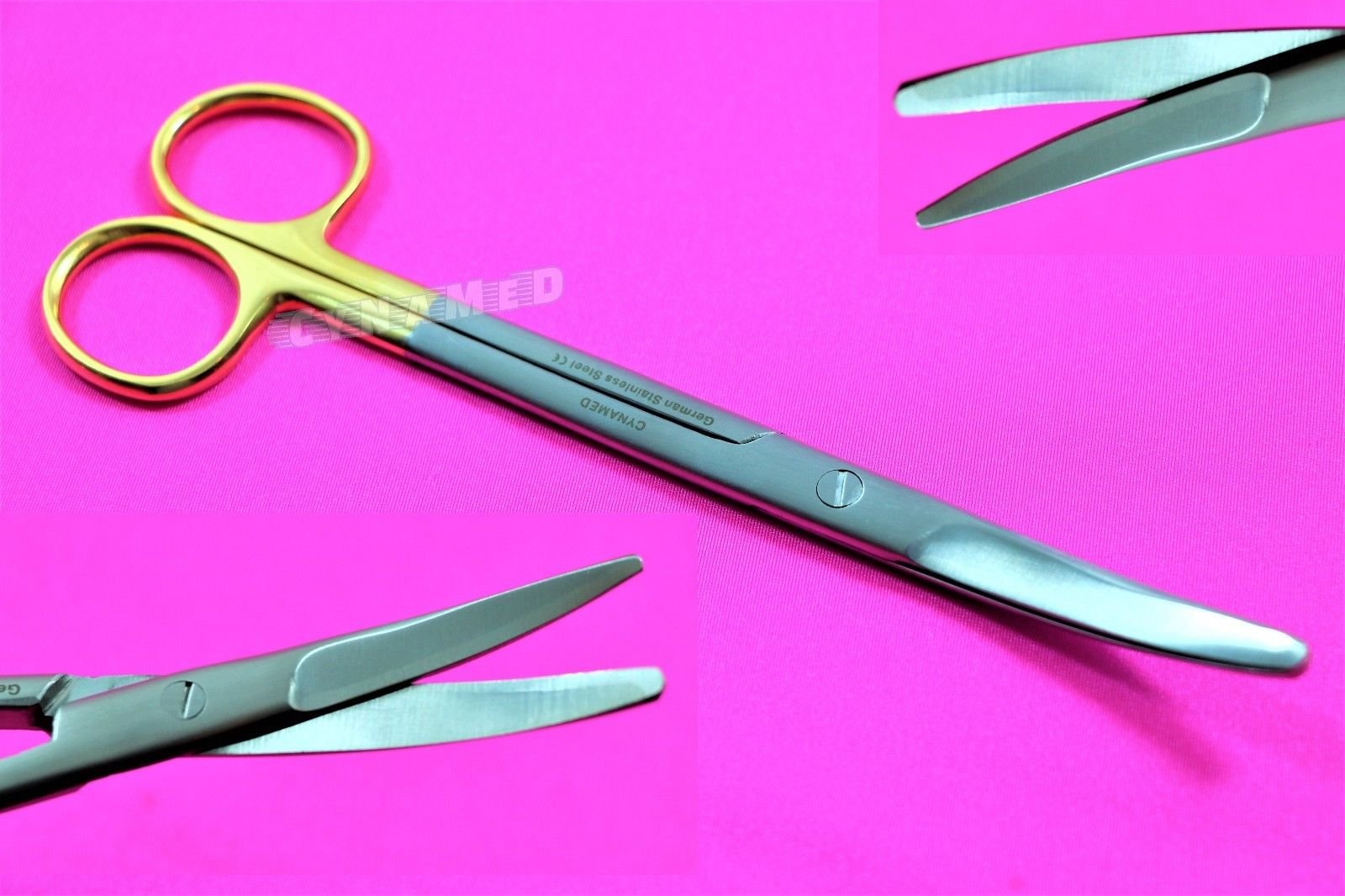Premium German 8 TC Metzenbaum & Mayo Dissecting Scissors Set - CVD Coated Dental Surgical Instruments for Precision Cutting | Ideal for Veterinary, Medical & Dental Procedures